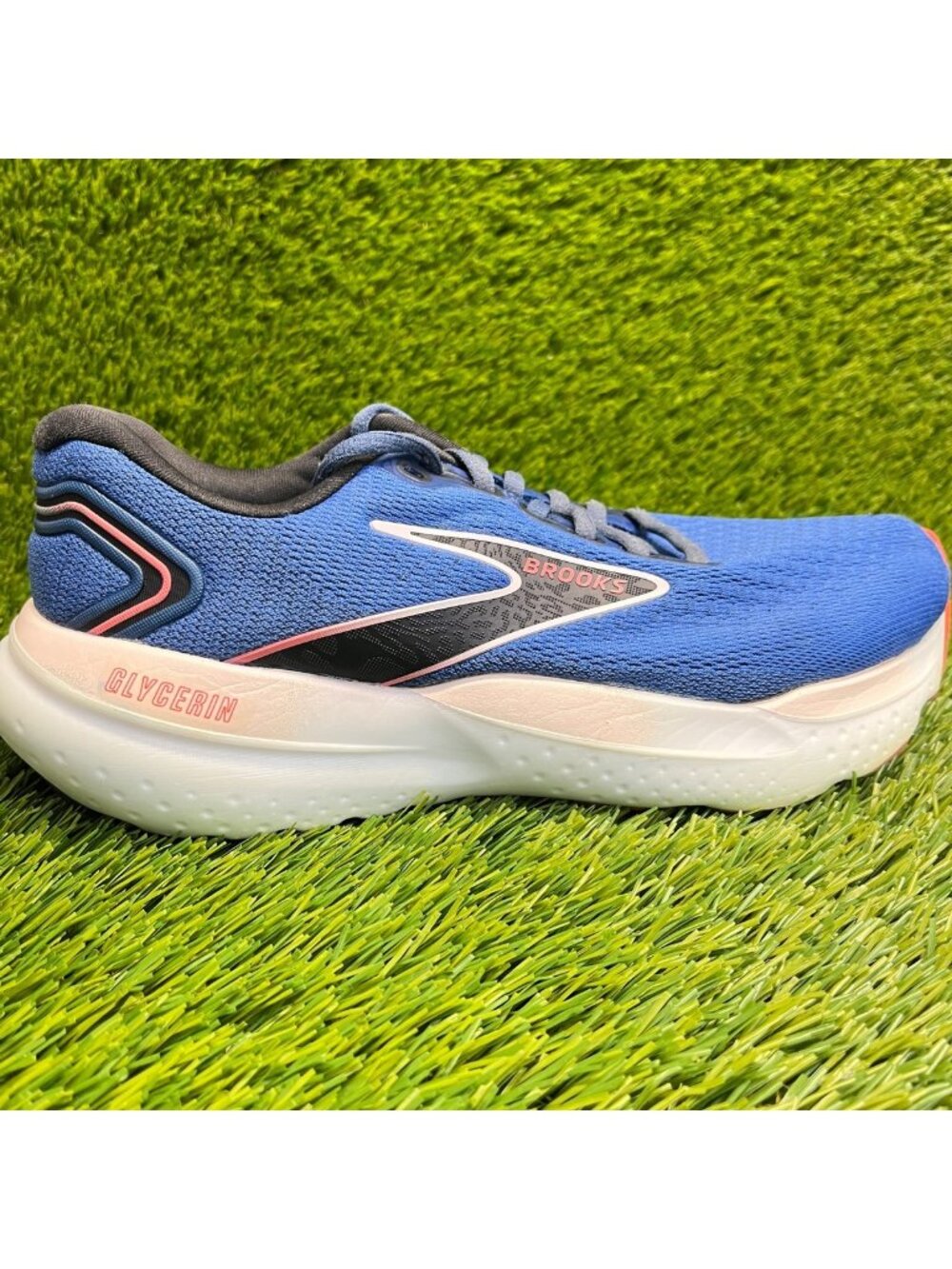 Brooks Glycerin 21 Womens Size 8.5 Blue White Athletic Running Shoes Sneakers
